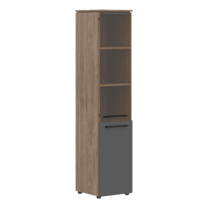 Шкаф колонка комбинированная MORRIS TREND Антрацит/Кария Пальмира MHC  42.2 (429х423х1956) в Лангепасе