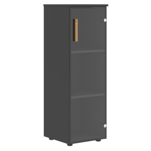 Шкаф колонна средний со стеклянной правой дверью FORTA Черный ГрафитFMC 40.2 (R) (399х404х801) в Урае