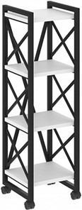 Стеллаж Loft VR.L-MST.K-4.4, Белый/Черный металл в Лангепасе