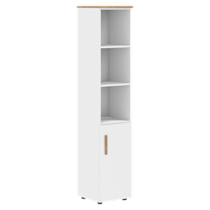 Высокий шкаф с глухой малой дверью  правой FORTA Белый-Дуб Гамильтон FHC 40.5 (R) (399х404х1965) в Когалыме