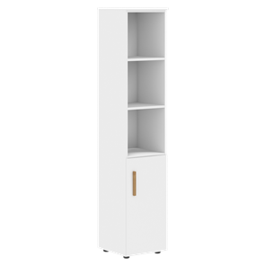 Шкаф колонна высокий с глухой малой дверью правой FORTA Белый FHC 40.5 (R) (399х404х1965) в Лангепасе