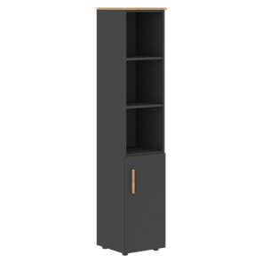 Высокий шкаф с глухой малой дверью  правой FORTA Графит-Дуб Гамильтон  FHC 40.5 (R) (399х404х1965) в Сургуте