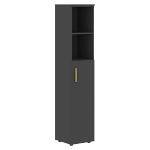Высокий шкаф с глухой средней дверью  правой FORTA Черный Графит  FHC 40.6 (R) (399х404х1965) в Пыть-Яхе