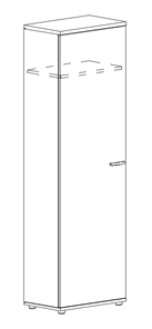 Шкаф для одежды узкий Albero (60х36,4х193) в Урае