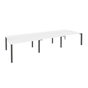 Офисный стол на металлокаркасе O.MP-D.RS-6.3.7 (Антрацит/Белый бриллиант) в Когалыме