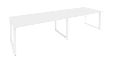 Офисный стол для переговоров O.MO-PRG-2.4 Белый/Белый бриллиант в Когалыме