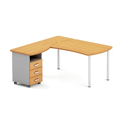 Письменный угловой стол Boston DIL-180 (металлический каркас) в Лангепасе - изображение