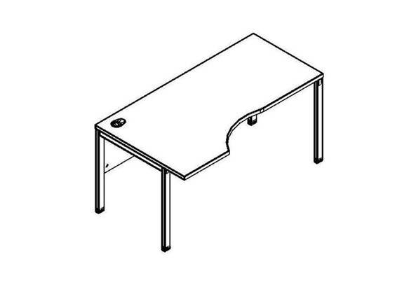 Эргономичный стол XMCET 169L, левый, 1600х900х750 в Лангепасе - изображение