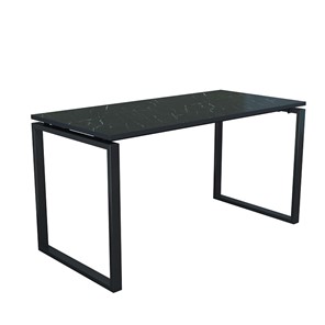 Стол для компьютера Янтарь 55.08-01 мрамор черный/металл черный в Лангепасе