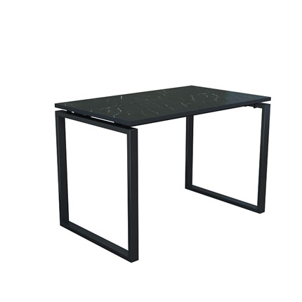 Стол для компьютера Янтарь 55.08 мрамор черный/металл черный в Когалыме - изображение