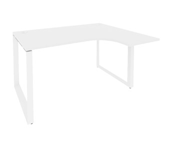 Письменный угловой стол O.MO-SA-3R Белый/Белый бриллиант в Лангепасе