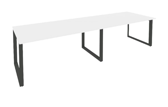 Конференц-стол для переговоров O.MO-PRG-2.4 Антрацит/Белый бриллиант в Лангепасе - изображение
