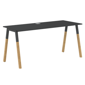 Письменный стол FORTA Черный Графит-Черный Графит-Бук FST 1367 (1380х670х733) в Лангепасе