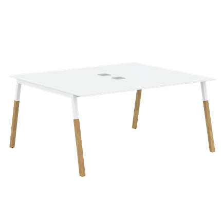 Стол для переговоров FORTA Белый-Белый-Бук FWST 1513 (1580x1346x733) в Лангепасе - изображение