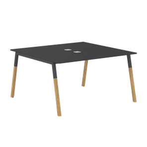 Переговорный стол FORTA Черный Графит-Черный Графит-Бук  FWST 1313 (1380x1346x733) в Нефтеюганске