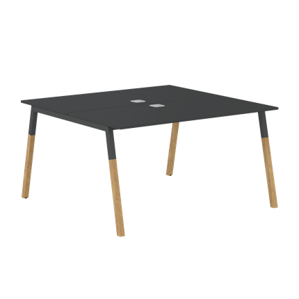 Переговорный стол FORTA Черный Графит-Черный Графит-Бук  FWST 1313 (1380x1346x733) в Югорске - изображение
