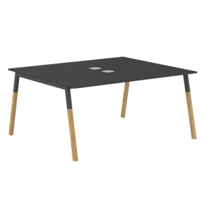 Переговорный стол FORTA Черный Графит-Черный Графит-Бук FWST 1513 (1580x1346x733) в Радужном