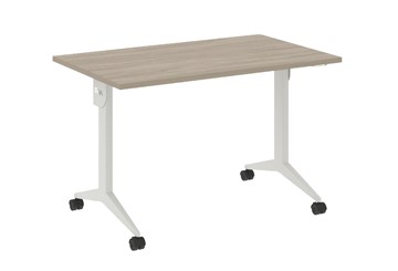 Складной мобильный стол X.M-2.7, Металл белый/Дуб Аттик в Лангепасе