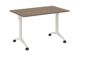 Складной стол X.M-3.7, Металл белый/Дуб Аризона в Когалыме