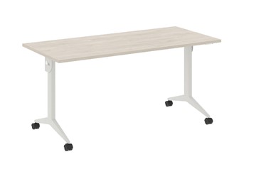 Складной стол X.M-4.7, Металл белый/Денвер светлый в Нижневартовске