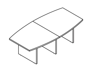 Стол для совещаний MORRIS TREND Антрацит/Кария Пальмираа MCT 2412.1 (2400x1200x750) в Радужном - предосмотр 1