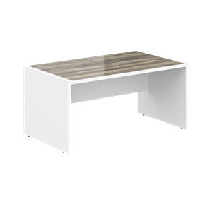 Стол для руководителя MORRIS Дуб Базель/Белый MST 169  (1600x900x750) в Когалыме