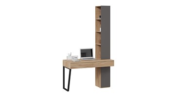 Стол с ящиками со шкафом комбинированным Порто СМ-393.15.012 (Яблоня Беллуно/Графит софт) в Урае