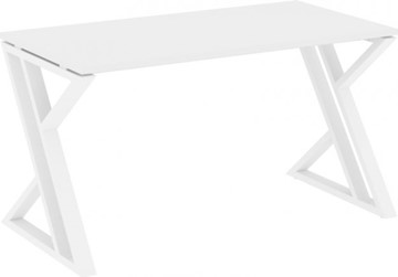 Офисный стол Loft VR.L-SRZ-3.7, Белый Бриллиант/Белый металл в Лангепасе