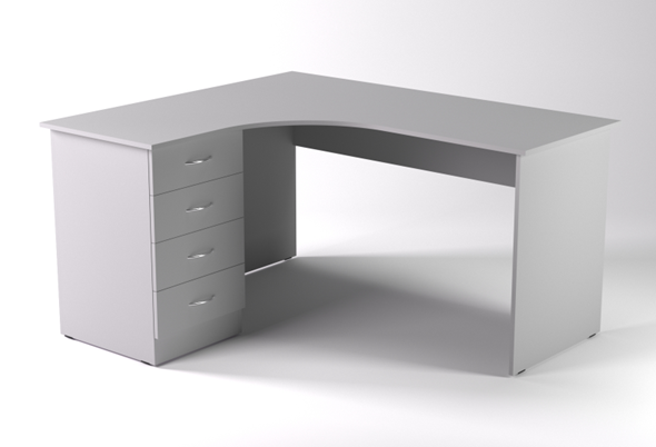 Офисный стол с тумбой СТЛ.15.13.6, Серый в Урае - изображение