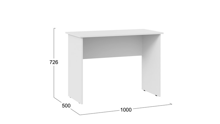 Стол офисный Тип 14, 1000 (Белый Ясень) в Урае - изображение 2