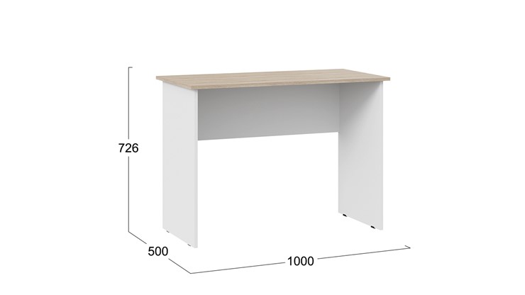 Офисный стол Тип 14, 1000 (Дуб Сонома/Белый Ясень) в Лангепасе - изображение 2