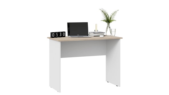 Офисный стол Тип 14, 1000 (Дуб Сонома/Белый Ясень) в Сургуте - изображение