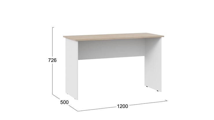Офисный стол Тип 14, 1200 (Дуб Сонома/Белый Ясень) в Лангепасе - изображение 2