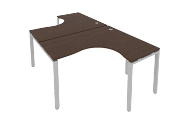 Письменный стол Metal System БП.РАС-СА-2.4 Венге/Серый в Ханты-Мансийске