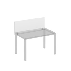 Экран для стола 120 на белом металлокаркасе фронтальный Комфорт КФ, белый премиум (120x45x1.8) К.Б 841 в Радужном