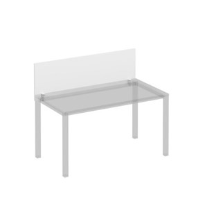 Экран для стола 140 на белом металлокаркасе Комфорт КФ, белый премиум (140x45x1.8) К.Б 842 в Нягани