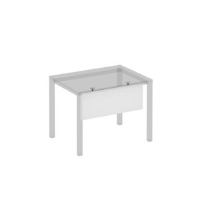 Экран стола защитный (ДСП) для стола 100 на сером каркасе Комфорт КФ, белый премиум (85x32x1.8) К.С1 810 в Лангепасе