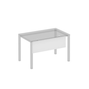 Экран стола защитный (ДСП) с кронштейнами для стола 120 на белом металлокаркасе Комфорт КФ, белый премиум (120x3.2x1.8) К.Б1 812 в Нижневартовске