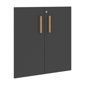 Двери для шкафов низкие с замком FORTA Черный ГрафитFLD 40-2(Z) (794х18х766) в Ханты-Мансийске