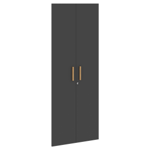Двери для шкафов высокие с замком FORTA Черный Графит FHD 40-2(Z)  (794х18х1932) в Югорске