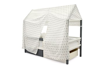 Крыша текстильная для кровати-домика Svogen (звезды;графит) в Когалыме - предосмотр 1