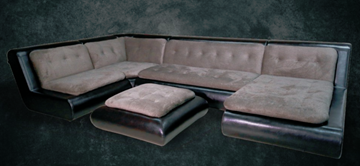 П-образный диван Шад Эвелина со столом-пуфом в Лангепасе