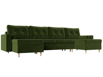 Большой П-образный диван Белфаст, Зеленый (Микровельвет) в Нижневартовске