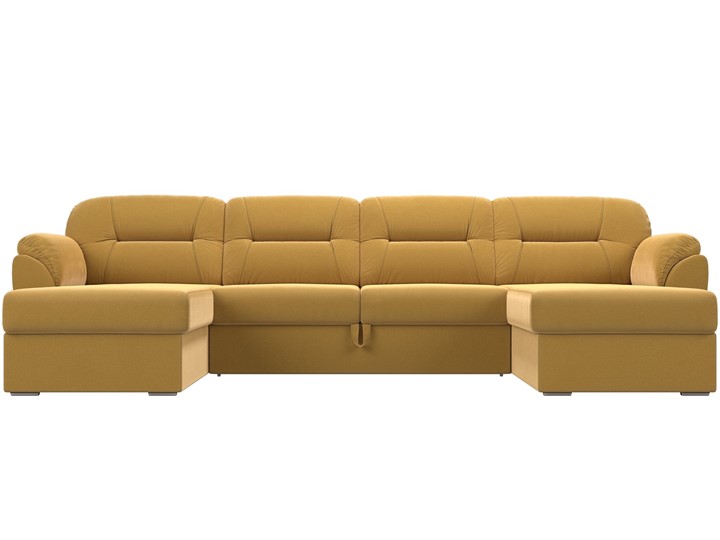 П-образный диван Бостон, Желтый (микровельвет) в Радужном - изображение 3