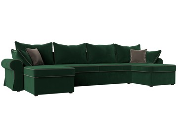 П-образный диван Элис, Зеленый (велюр) в Нижневартовске