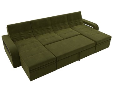 П-образный диван Лига-035 мини, Зеленый (микровельвет) в Урае - предосмотр 1