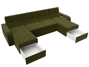 П-образный диван Лига-035 мини, Зеленый (микровельвет) в Урае - предосмотр 2