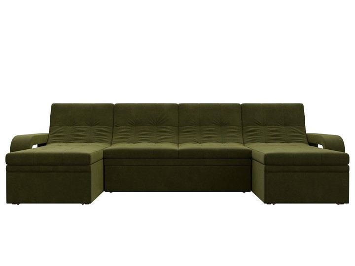 П-образный диван Лига-035 мини, Зеленый (микровельвет) в Урае - изображение 3