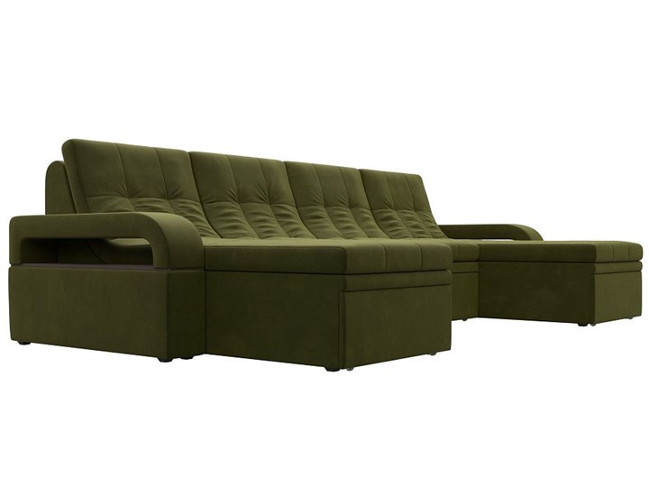 П-образный диван Лига-035 мини, Зеленый (микровельвет) в Урае - изображение 5