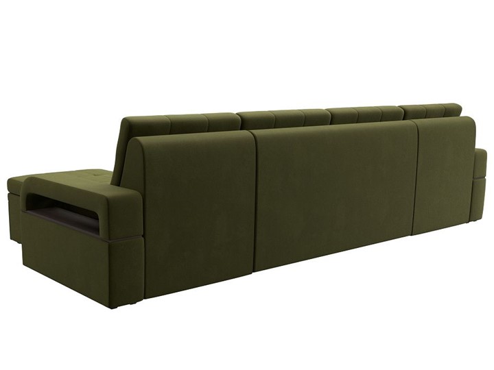 П-образный диван Лига-035 мини, Зеленый (микровельвет) в Урае - изображение 6